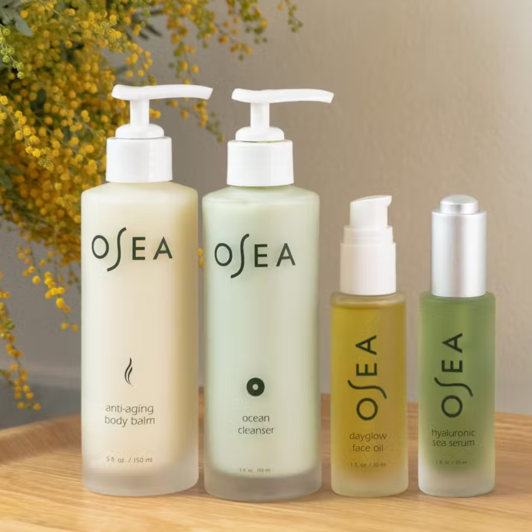 Bottles of Osea skincare products